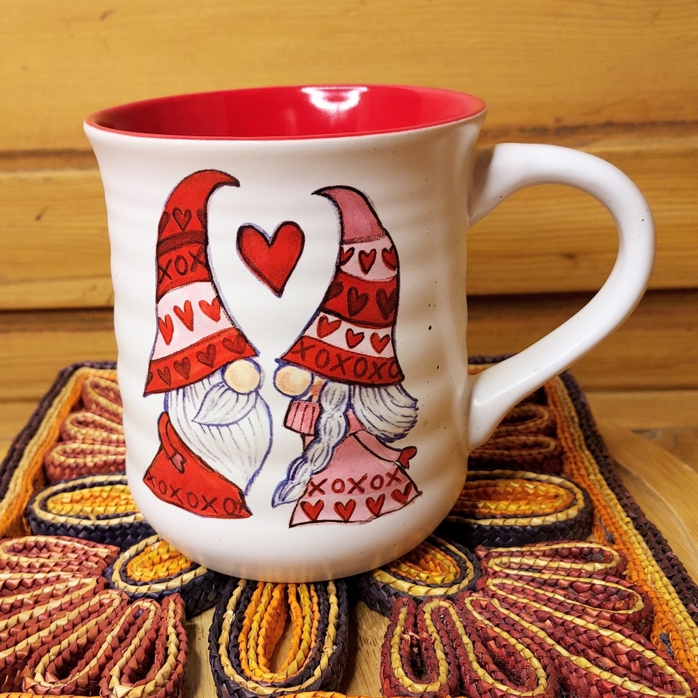 SHEFFIELD HOME Red and Pink Gnomes Mug